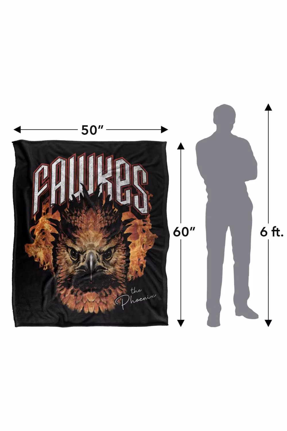 LOGOVISION Harry Potter Fawkes The Phoenix Flames Super Soft Fleece Throw Blanket, Multicolour, W: 127 cm, H: 152.4 cm – 7