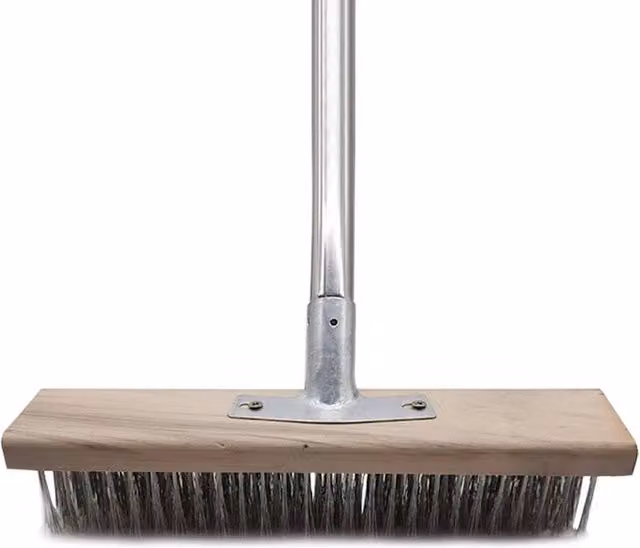 FLAVORA Grey Stiff Stainless Steel Wire Broom Brush – 1