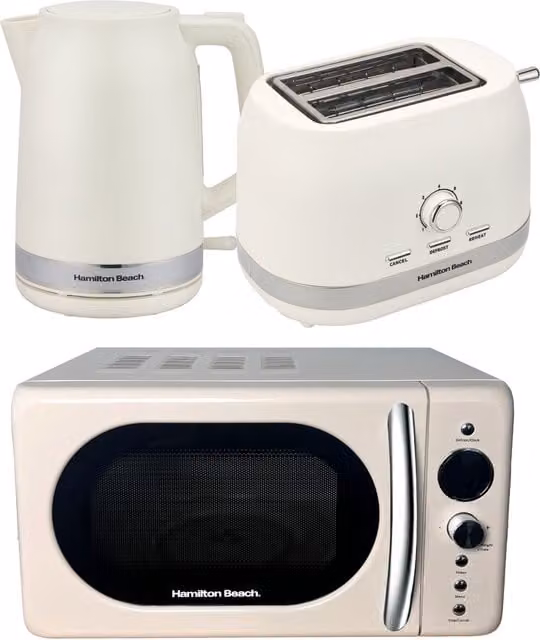 Hamilton Beach Beige Glass Kitchen Bundle