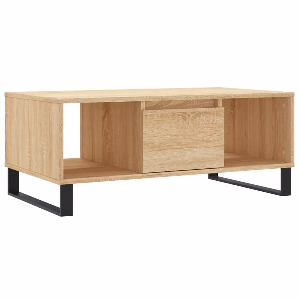 Berkfield Home Sonoma Oak Coffee Table, Brown, W: 90 cm, D: 50 cm, H: 36.5 cm – 2