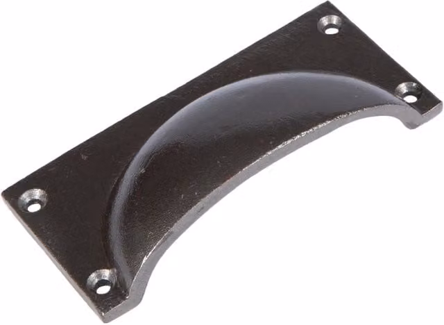 Hammer and Tongs Grey Matt Iron Rectangular Cabinet Drawer Pull W: 105 mm, H: 50 mm – 1