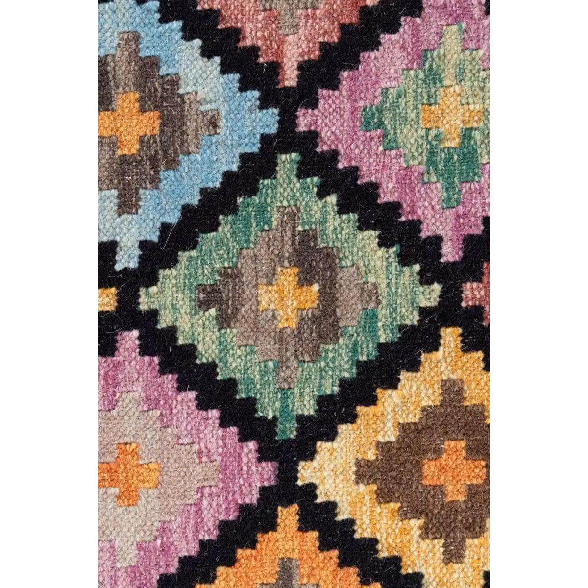 THE RUGS Kamal Kelim Handwoven Wool and Cotton Reversible Flat Weave Rug, Multicolour, W: 160 cm, L: 230 cm – 2