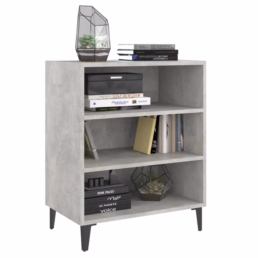 Berkfield Home Industrial Sideboard in Concrete Grey, W/D/H: 57 x 35 x 70 cm – 3