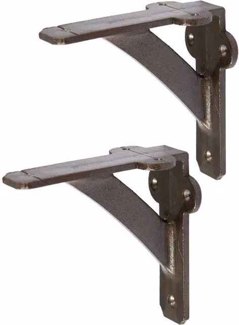 Hammer and Tongs Iron Shelf Bracket, Grey, Pack of 2 – 6