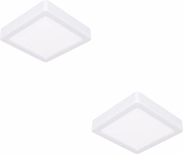 Loops 2 Pack Modern White Square LED Ceiling Light with Included Bulbs