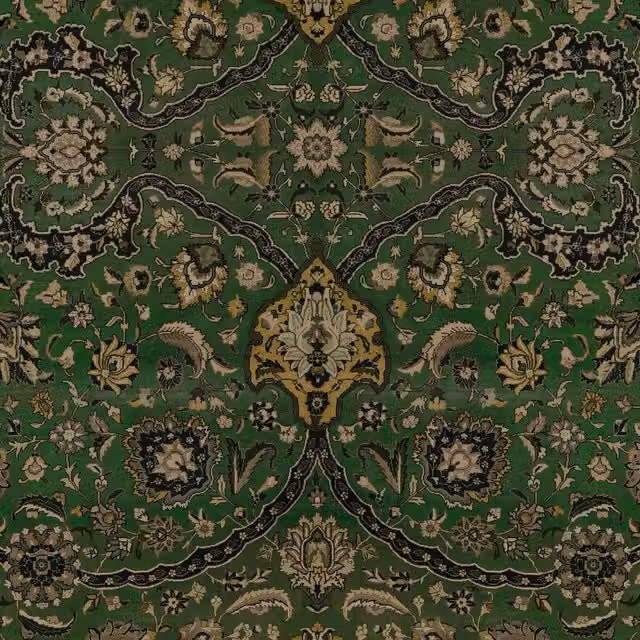 House of Hackney Zanjan Abstract Geometric Wallpaper in Green