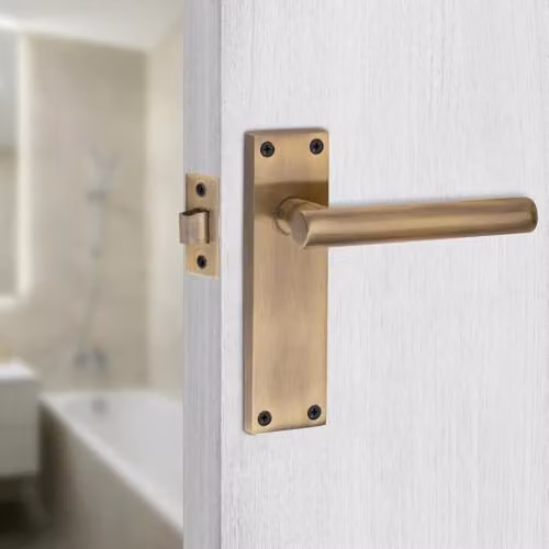 Golden Grace Victorian Straight T-Bar Door Handle Set in Antique Brass, 5 Pairs – 2