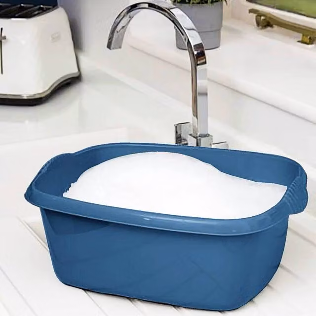 FLAVORA Large Blue Plastic Washing Up Bowl, 12L
