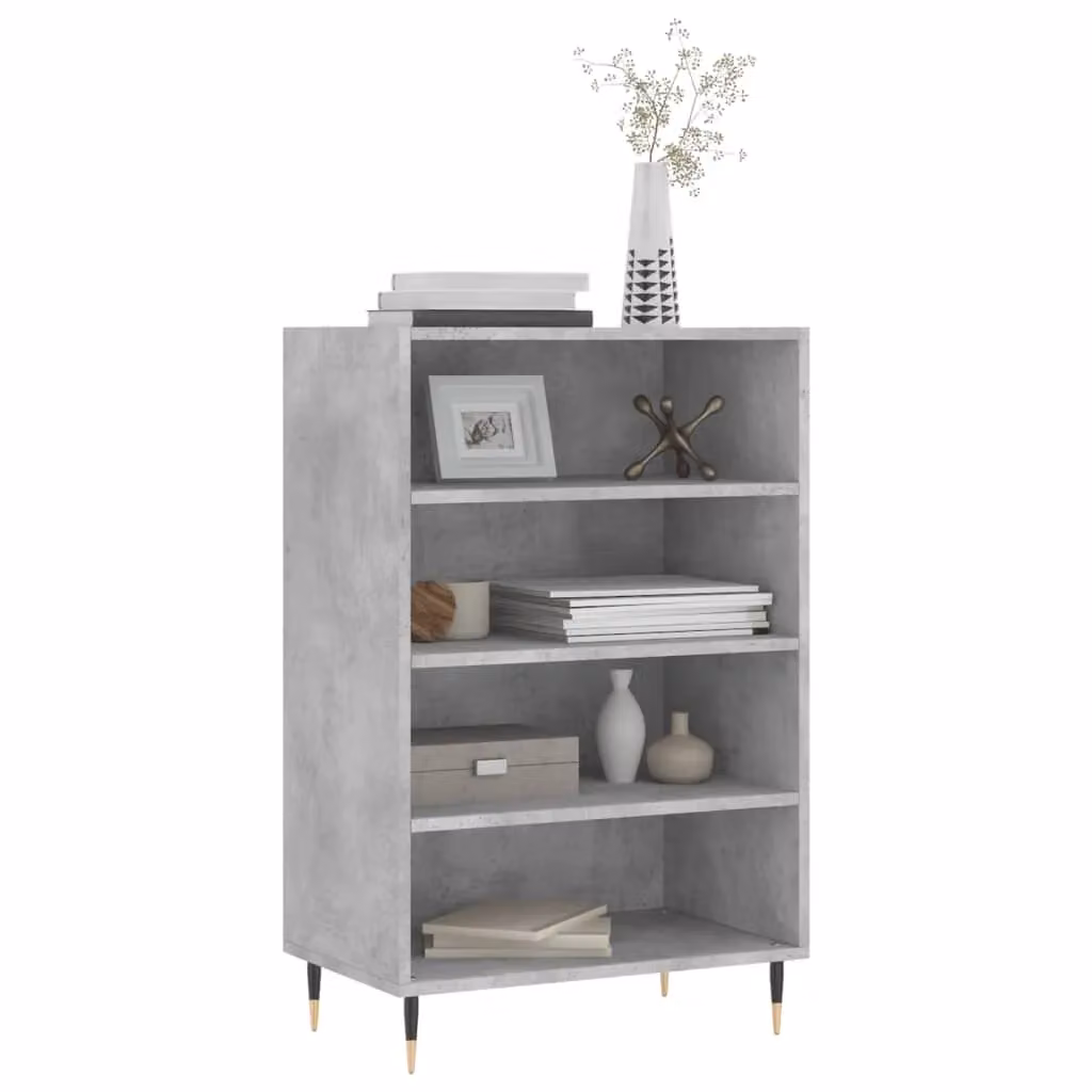 Berkfield Home Modern Highboard in Concrete Grey, W/D/H: 57 x 35 x 90 cm – 3