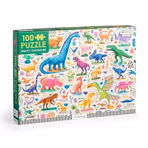 Mudpuppy Mighty Dinosaurs 100 Piece Multicolour Jigsaw Puzzle