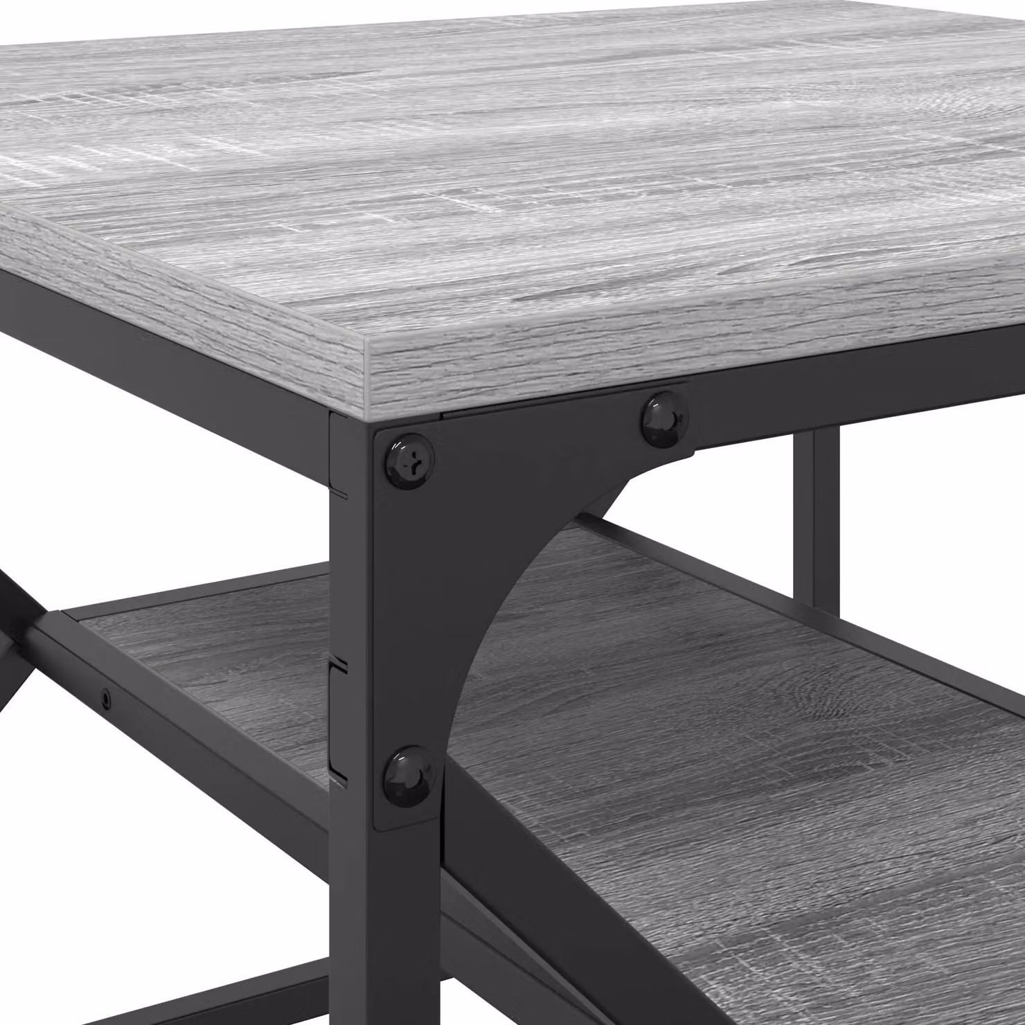 Berkfield Home Coffee Table with Shelf in Grey Sonoma, W: 51 cm, D: 50 cm, H: 40 cm – 4