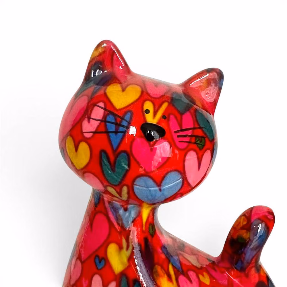 Animal Crackers Pomme Pidou Love Cats Ceramic Figurine, Multicolour, H 22.0 cm x W 12.5 cm x D 12.5 cm – 2