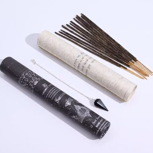 Serenityy Ancient Witch Success Incense Sticks with Black Obsidian Pendulum – 3