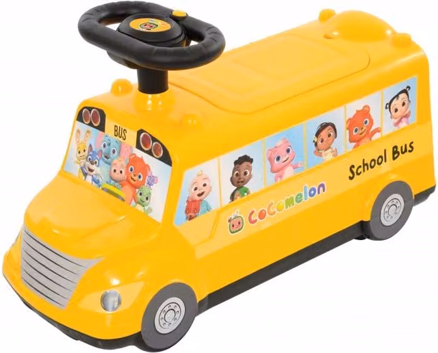 MV Sports CoComelon Ride On Toy Car with Light and Sound, Purple