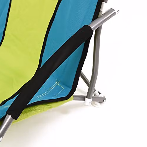 Nalu Lightweight Folding Low Camping Chair in Green with Armrests – 3
