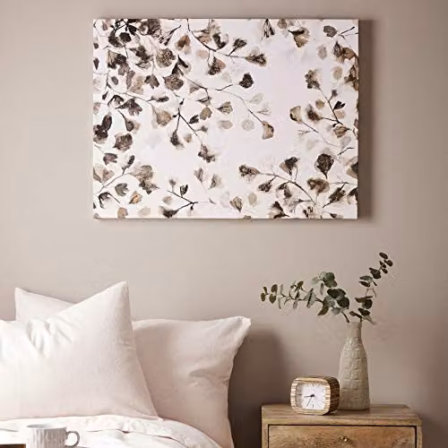 Art For The Home Sepia Nature Trail Printed Canvas Wall Art in Beige with Floral and Botanical Design – 2