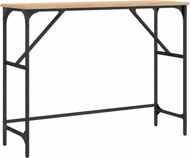 Berkfield Home Sonoma Oak Console Table in Brown, W/D/H: 100 x 32 x 75 cm