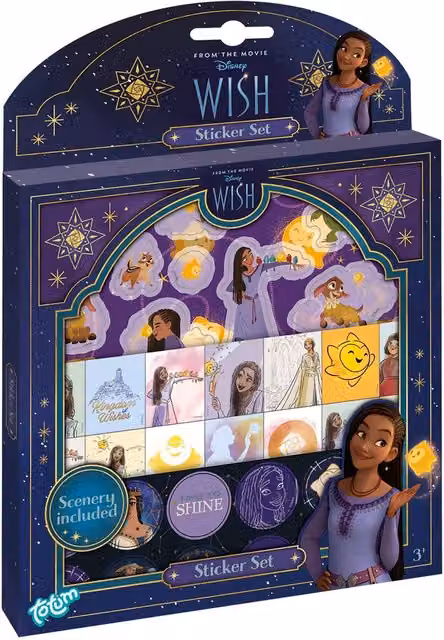 Disney Wish Mosaic Gluing Sticker Set in Multicolour and Purple