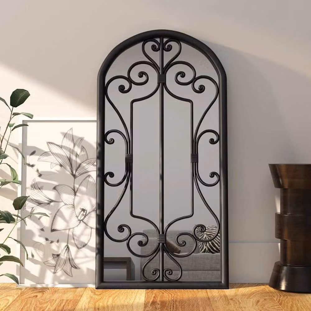 Berkfield Home Rectangular Wall Mirror in Black, W: 70 cm, H: 30 cm – 2