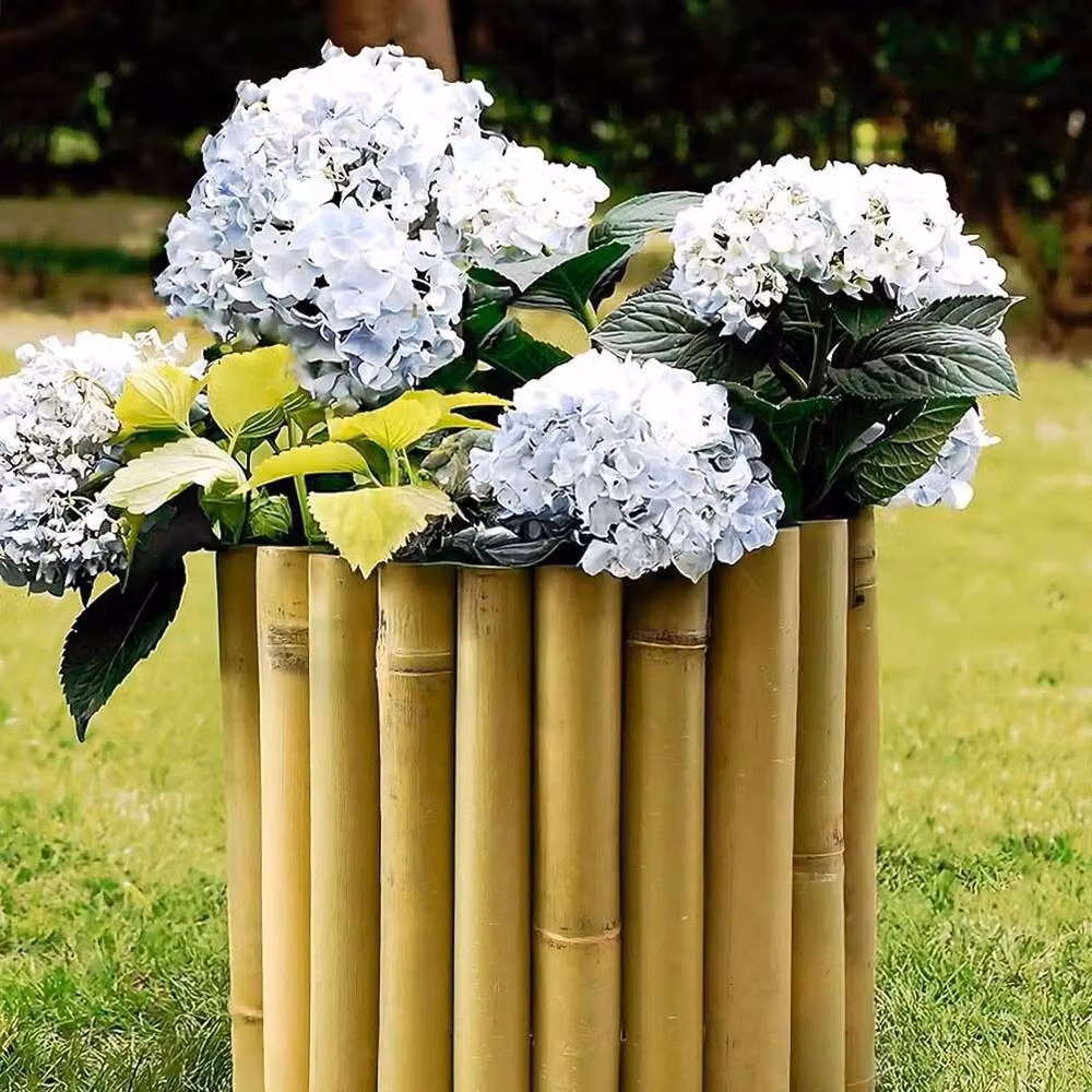 Havendro Bamboo Border Edging Planter in Brown, W/H: 100 x 30 cm – 4