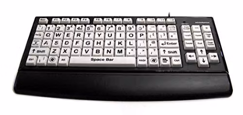 Accuratus Monster 2 USB-A High Contrast Membrane Keyboard in Black, White or Yellow – 2