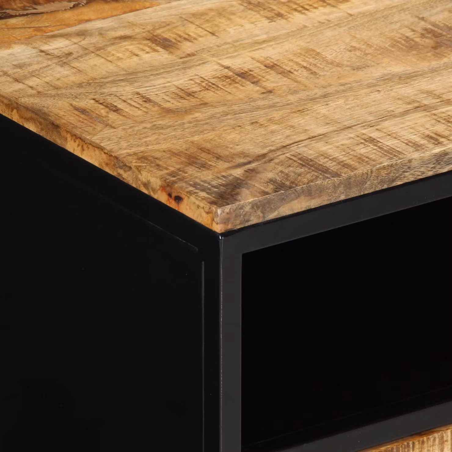 Berkfield Home Brown Solid Mango Wood Coffee Table, W: 90 cm, D: 50 cm, H: 40 cm – 4