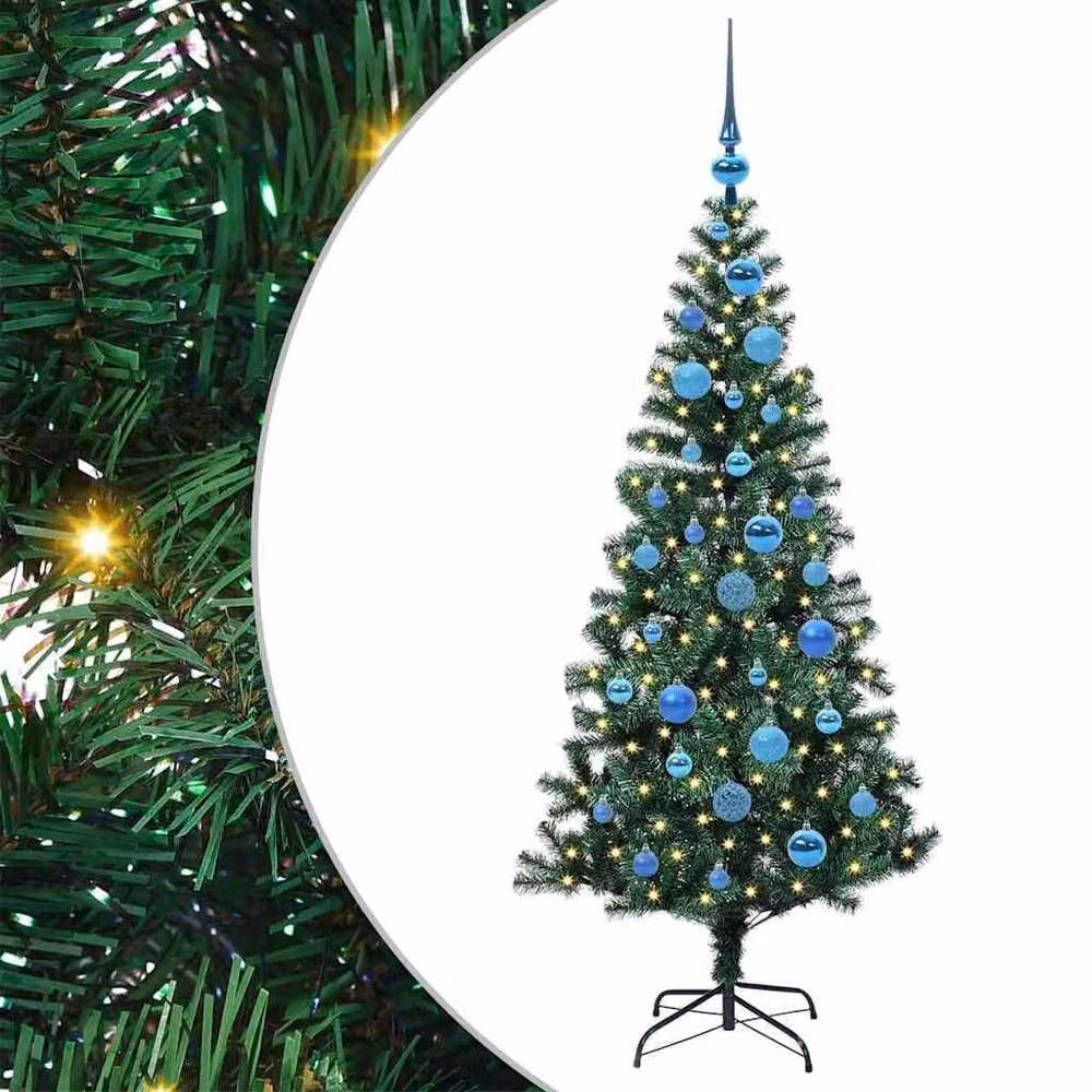 Berkfield Home Elegant Pre-lit Artificial Christmas Tree, Green, Height: 150 cm – 3
