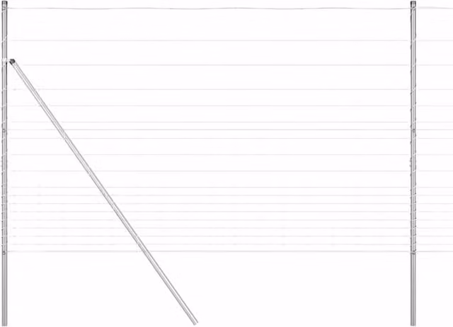 Berkfield Home Field Fence Galvanised Steel in Silver, H 1.5 m x W 25 m