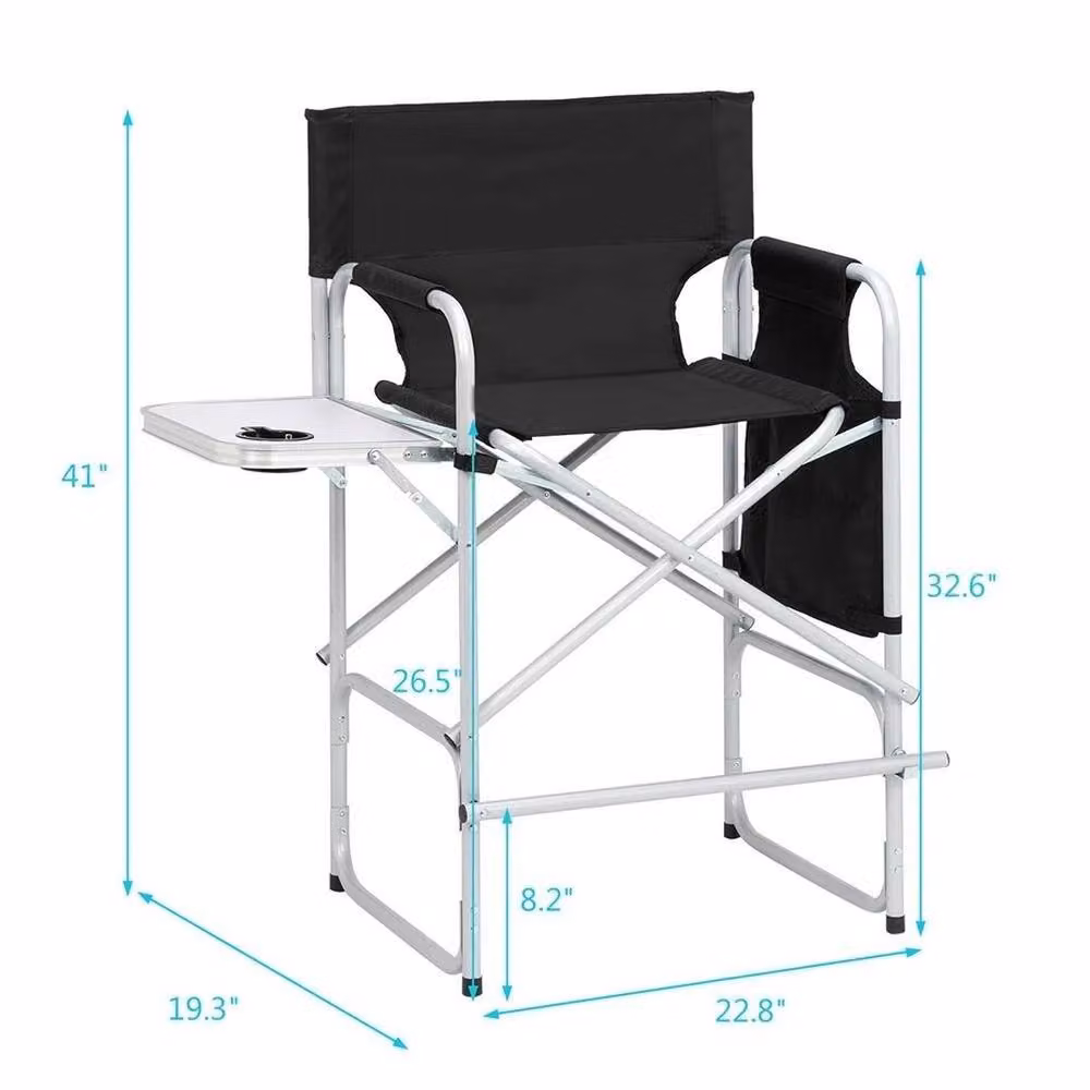 Kelvenix Tall Directors Folding Chair in Black – 2