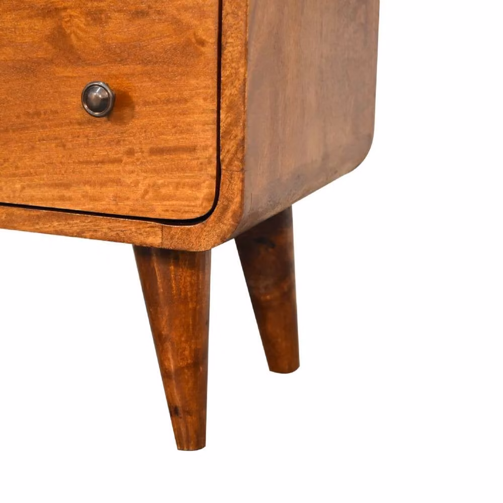 STILVORA 3 Drawer Chest with Solid Wood Structure in Brown – 4