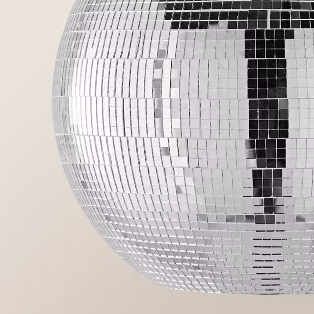 ValueLights Dolly Disco Ball Easy Fit Ceiling Pendant Light Lamp Shade in Silver