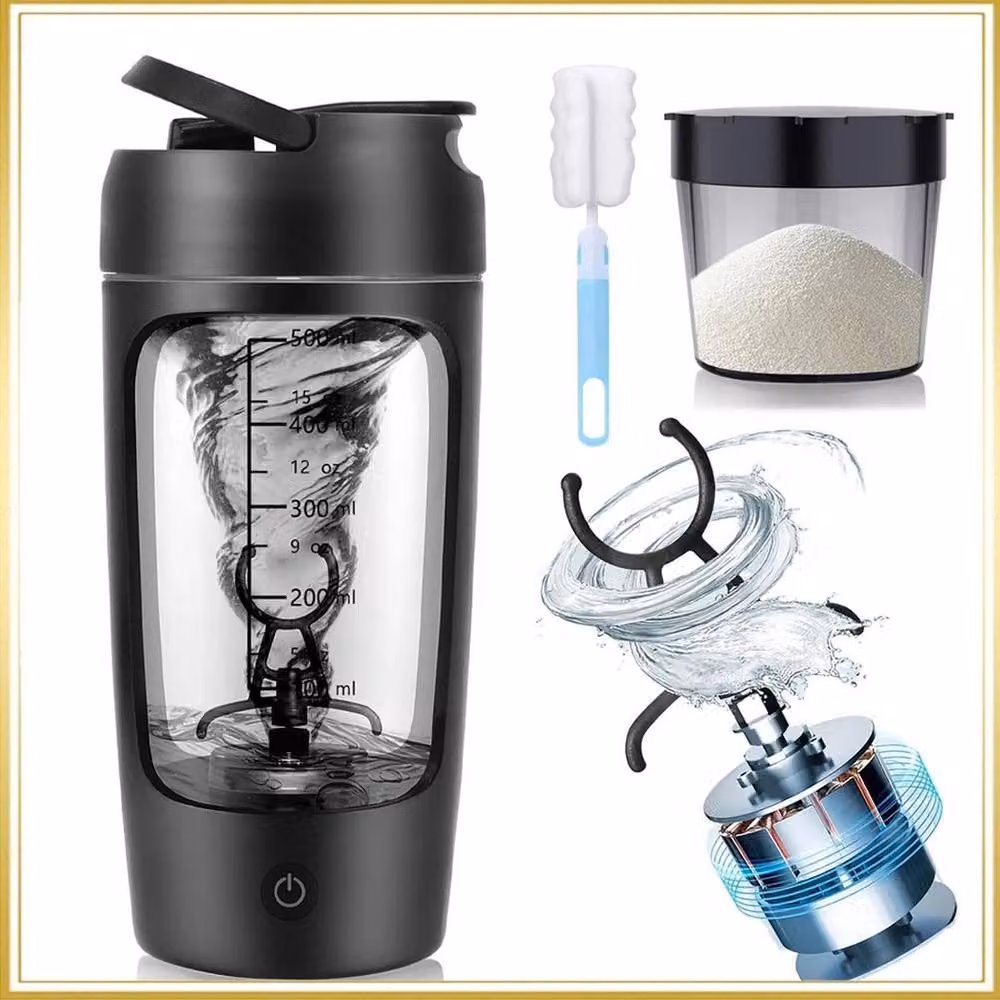 PAWNORA Rechargeable Electric Protein Mixer, 650ml, Black – 2