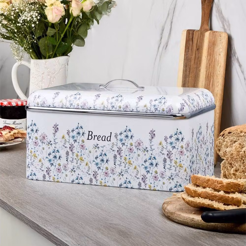 Laura Ashley Bread Bin and Canisters in Multicolour and White – 2