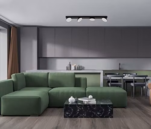 Netlighting Castelio Modern LED Ceiling Spotlight Bar in Black, 4000K – 2