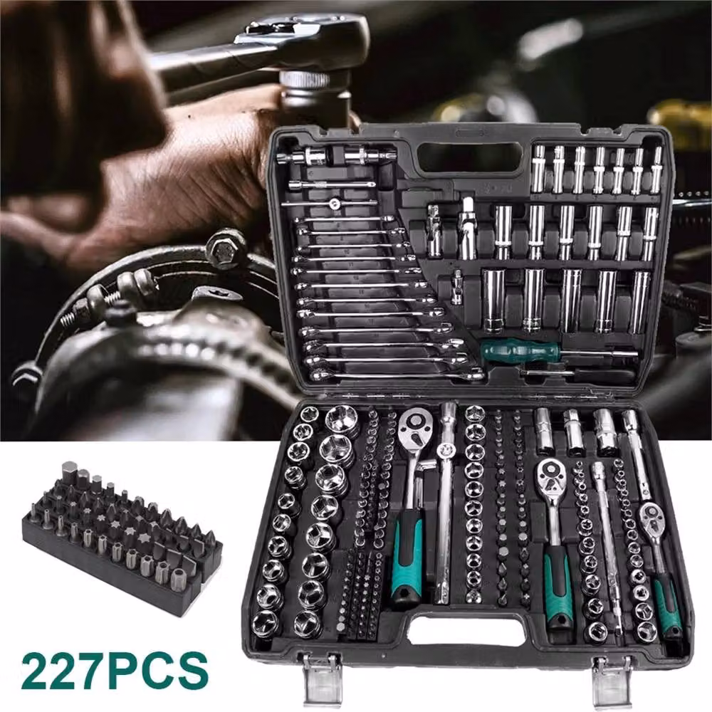 Nordara 227 Piece Ratchet Socket Set with 1/2", 1/4" and 3/8" Spanners in Black – 3