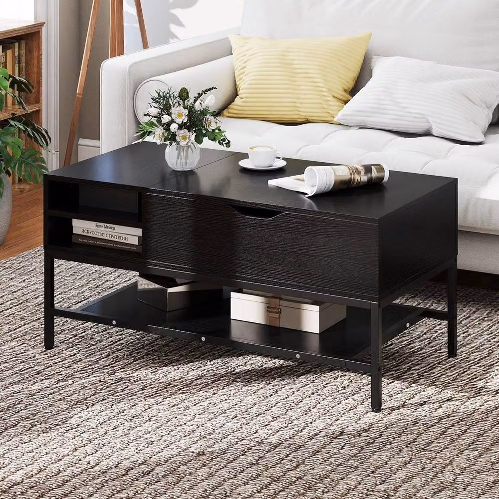 Kelvenix Modern Black Lift Top Coffee Table – 4