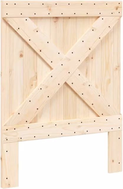 Berkfield Home Rustic Solid Pine Wood Headboard in Beige, W: 80 cm, H: 104 cm – 1