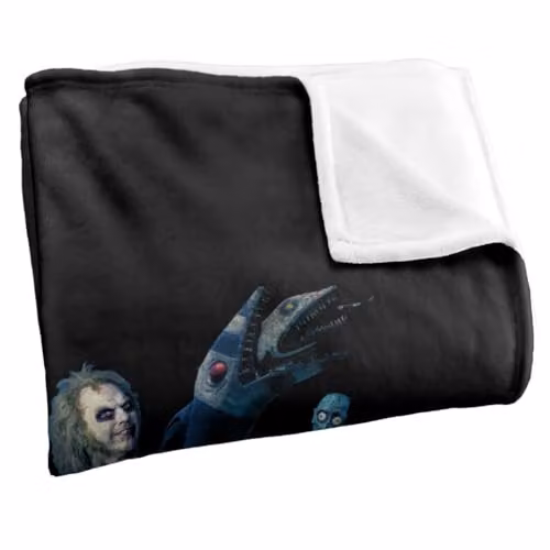 LOGOVISION Beetlejuice Beetlejuice 2024 Vintage Poster Super Soft Fleece Throw Blanket, Multicolour, W: 91.44 cm, L: 147 cm – 2