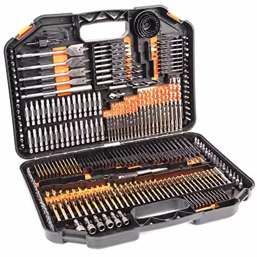 Terratek 246pc HSS Drill and Screwdriver Bit Set with Black Storage Case – 1