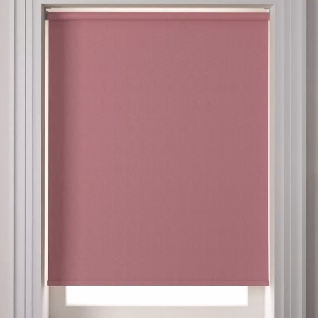 Terrys Plain Pink Blackout Textile Roller Blind