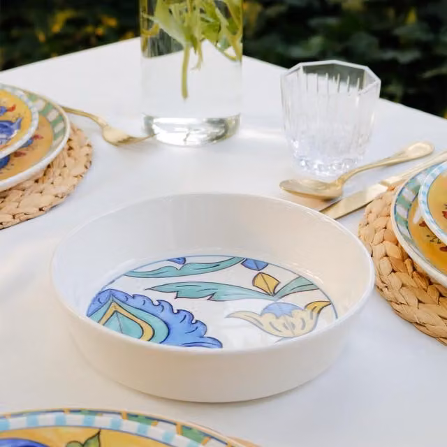 The Mia Limoncello Series Multicolour Ceramic Serving Bowl – 1