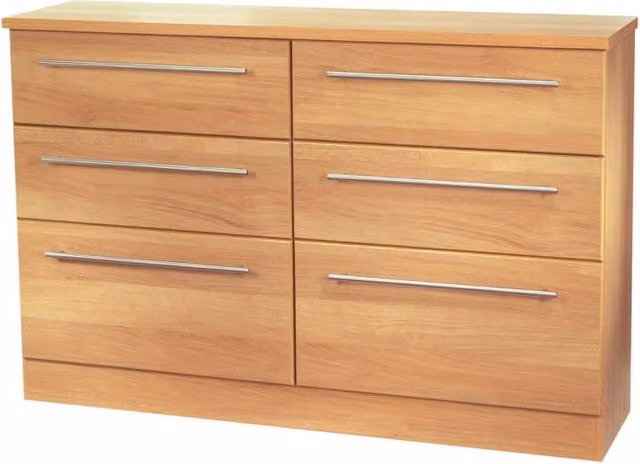 Welcome Sherwood 6 Drawer Midi Chest of Drawers in Brown