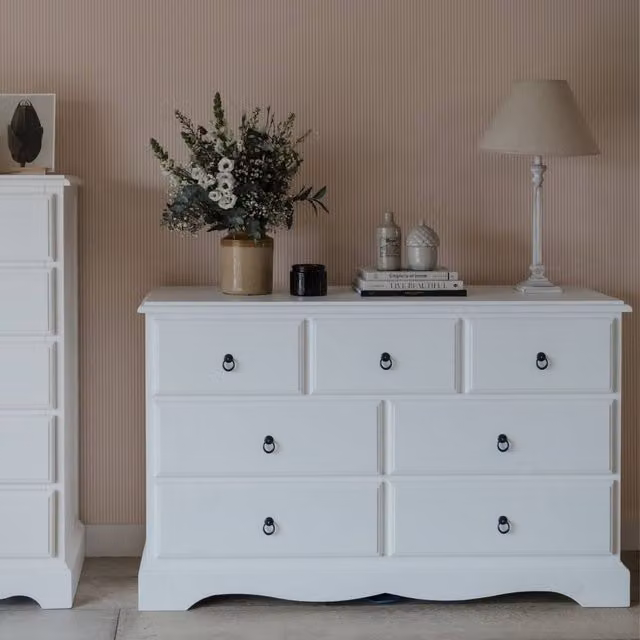 Statement Furniture Romance 3 Over 4 Chest of Drawers in White