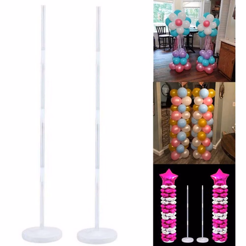 PAWNORA 2 Set White Plastic Balloon Arch Kit for Weddings, Birthdays and Parties – 2