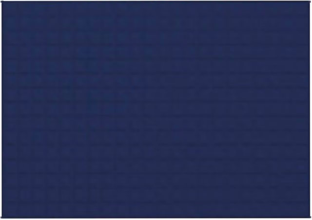 Berkfield Home Blue Weighted Blanket with Glass Beads and Cotton Fabric, W/D/H: 155 x 220 cm, 11 kg