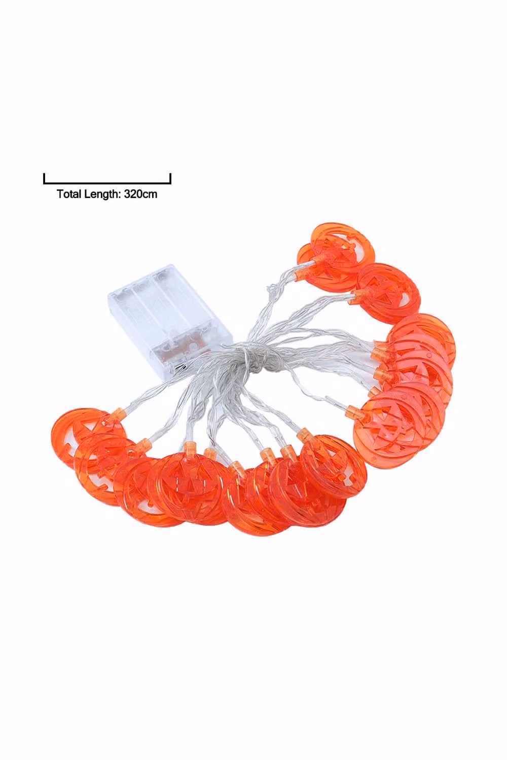 Garden Sanctuary Orange Smiley Pumpkin LED String Lights for Halloween Party Decor – 2