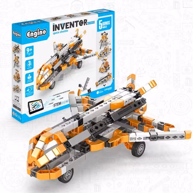 Engino Orange Space Shuttle Creative Vehicle with Screws and Connecting Parts