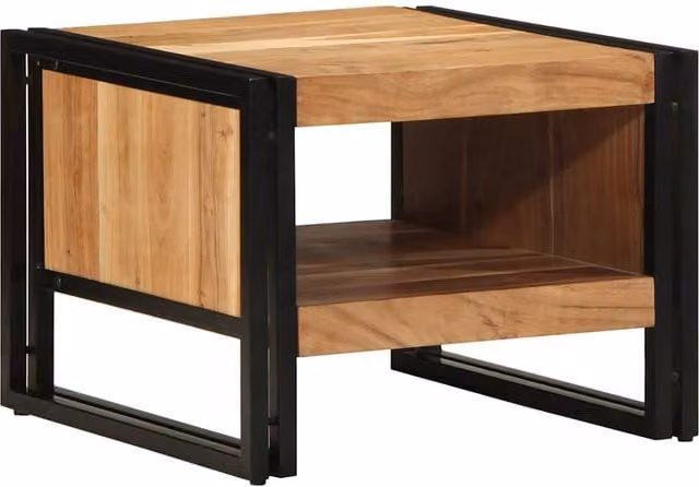 Berkfield Home Brown Acacia Wood Coffee Table, W/D/H: 50 x 50 x 38 cm