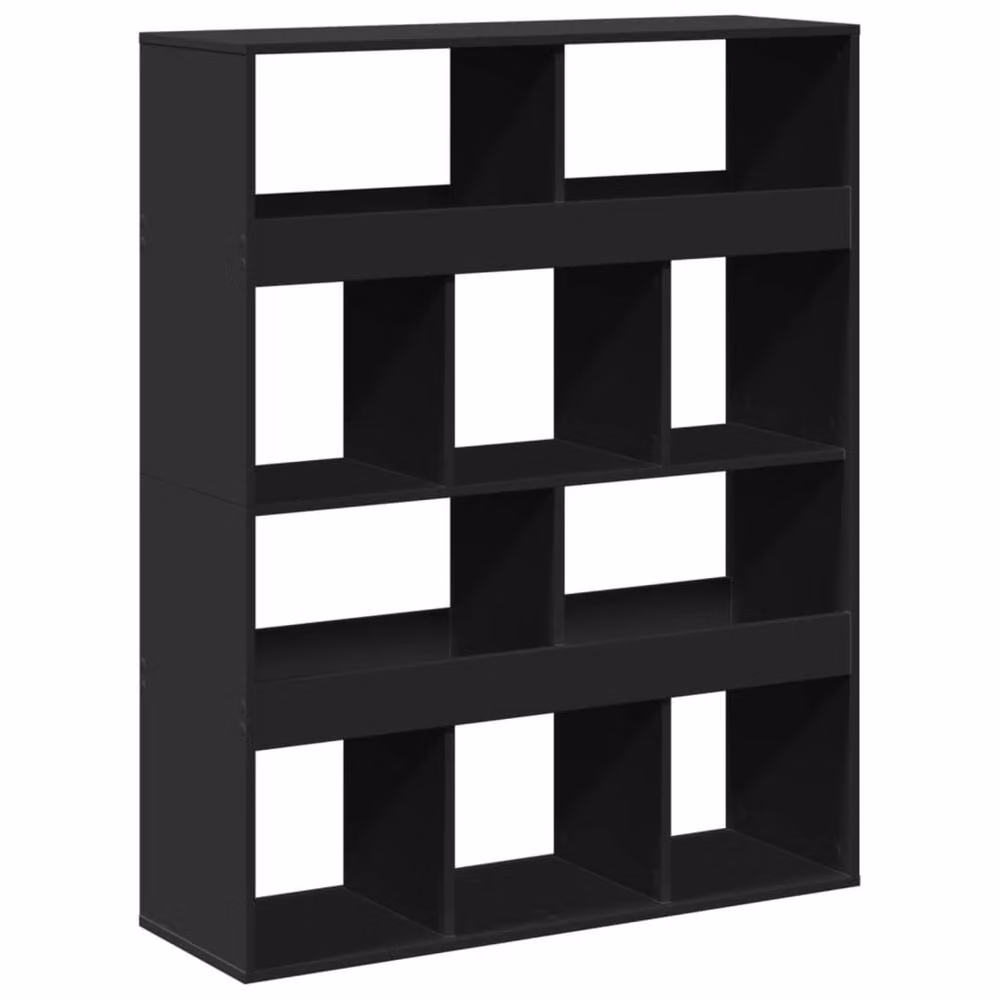 Berkfield Home Black Modern Room Divider in MDF, W: 100 cm, D: 33 cm, H: 125.5 cm – 3