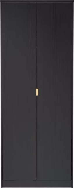 Ready Assembled 2 U Fuji 2 Door Wardrobe in Black – 1